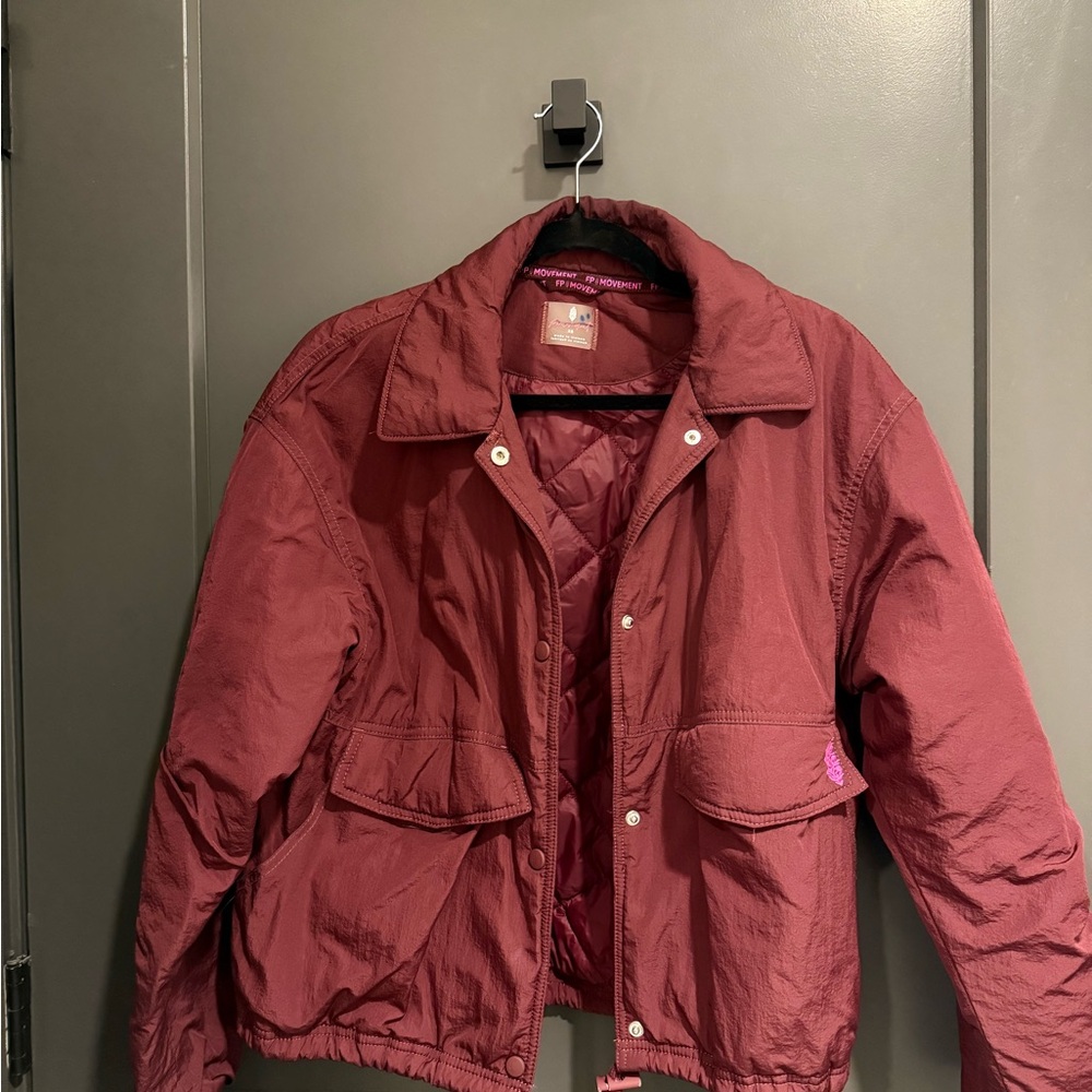 Free People Movement Burgundy Jacket